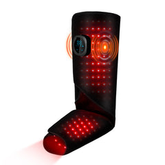 90 LEDs Wireless Red Light and Infrared Light Therapy Calf & Foot Boot with Vibration for Soothe Sore Leg, Faster Recovery