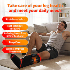 90 LEDs Wireless Red Light and Infrared Light Therapy Calf & Foot Boot with Vibration for Soothe Sore Leg, Faster Recovery