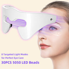 FREYARA EMS Microcurrent 8-Color LED Light Therapy Eye Mask Beauty Instrument with Vibration for Eyes Puffiness, Dark Circles, Wrinkles, Crow’s Feet and Fine Lines