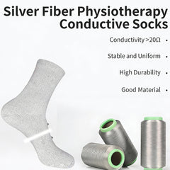 Silver Fiber EMS Micro Electric Compression Socks Home Physiotherapy Device, Foot Recovery and Circulation Support