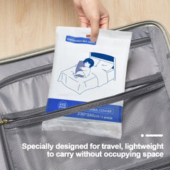FREYARA Disposable Sterile 4-Piece Bedding Kit,Hygienic,Skin-Friendly, Travel-Ready(220*240cm bed sheet*1, 220*240cm quilt cover*1, 50*80cm pillowcases*2)