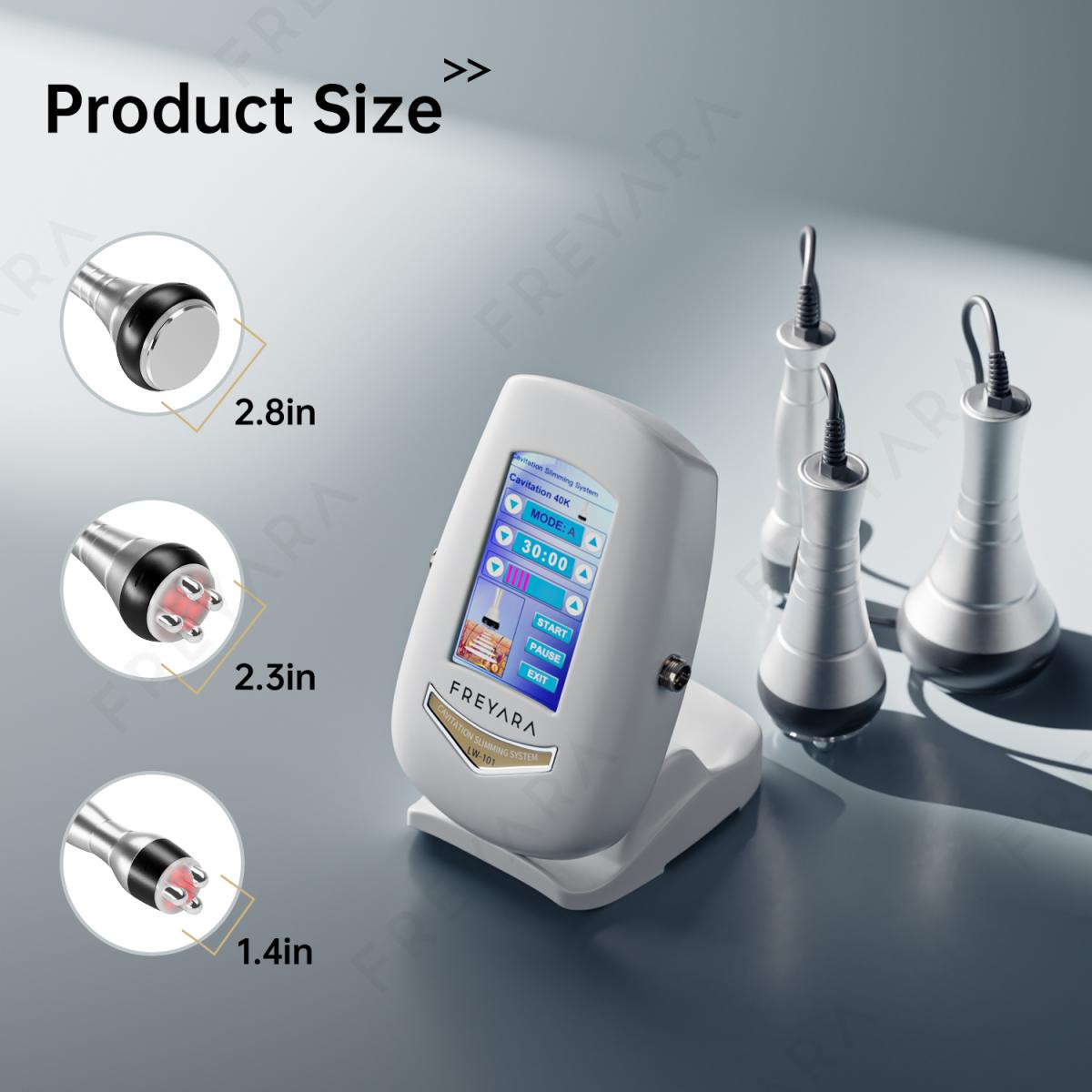 3in1 40K RF Ultrasonic Cavitation Machine, Body Sculpting Slimming Device, 3 Massage Heads for Belly Fat, Waist, Arm, Leg, Butt