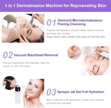 3in1 Professional Micro Dermabrasion Device for Skin Peeling Lifting Tighten Wrinkle, UK Plug