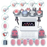 9in1  80K Radio-frequency Ultrasonic Cavitation Machine with EMS Laser Pads for Body Slimming, Vacuum Massager Device for SPA Salon