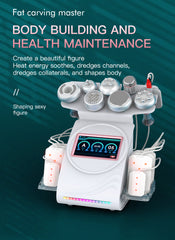 9in1  80K Radio-frequency Ultrasonic Cavitation Machine with EMS Laser Pads for Body Slimming, Vacuum Massager Device for SPA Salon