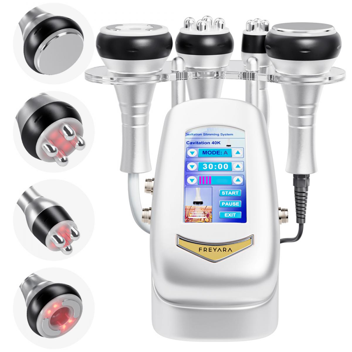 FREYARA 40K 4in1 Radio-frequency Ultrasonic Vacuum Cavitation Machine, Body Slimming Sculpting Device for Face, Arm, Waist, Belly, Leg FREYARA