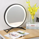 Round Vanity Mirror 50cm/20" Large for Dressing Table, 3 Light Mode, Adjustable Brightness, 360° Rotation, Plug Charge