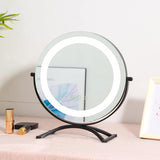 Round Vanity Mirror 50cm/20" Large for Dressing Table, 3 Light Mode, Adjustable Brightness, 360° Rotation, Plug Charge