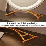 Round Vanity Mirror 50cm/20" Large for Dressing Table, 3 Light Mode, Adjustable Brightness, 360° Rotation, Plug Charge