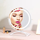 Round Vanity Mirror 50cm/20" Large for Dressing Table, 3 Light Mode, Adjustable Brightness, 360° Rotation, Plug Charge