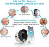 Intelligent Face Skin Analysis Scanner Machine, 21.5" LCD Display, 38 Million Pixels, 8 Spectral Analysis Modes, for Beauty Salon Use