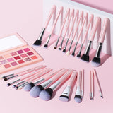 FREYARA Professional Makeup Brushes Set 25pcs Complete Collection Glitter Pink