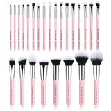 FREYARA Professional Makeup Brushes Set 25pcs Complete Collection Glitter Pink