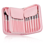 FREYARA Professional Makeup Brushes Set 25pcs Glitter Pink with Organizer Bag Pink