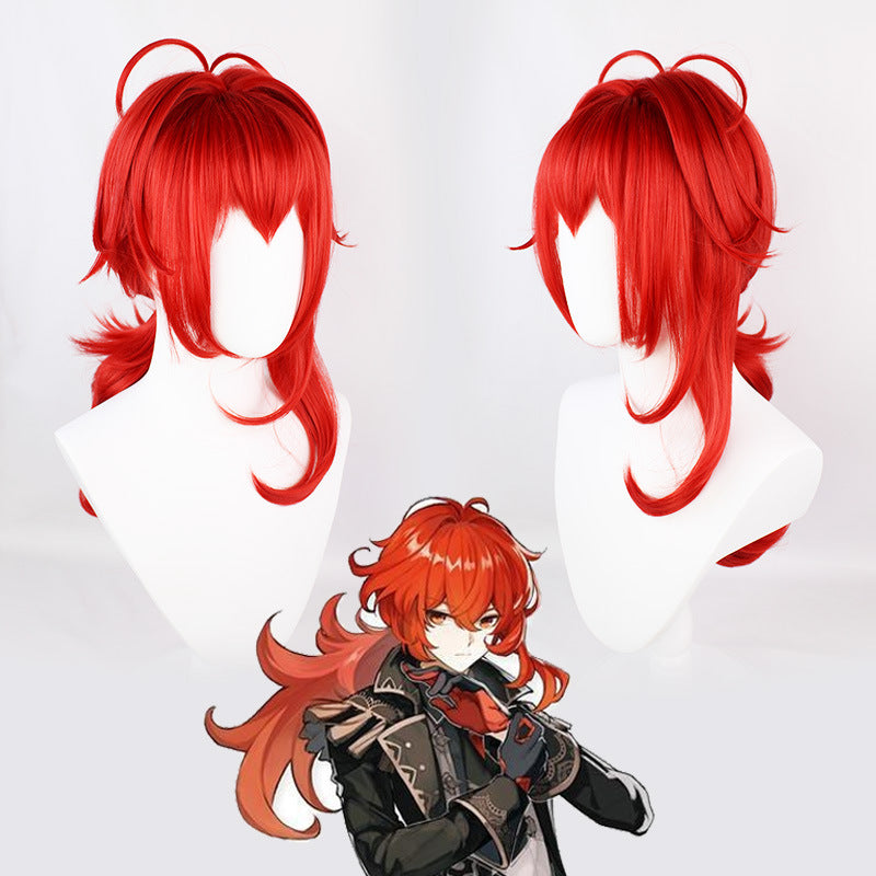 Anime Cosplay Wig Diluc Genshin Impact FREYARA UK