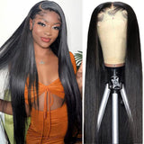 5x5 Lace Front Wigs Human Natural Hair, Straight, 180% Density, Pre Plucked Hairline, 16-30inch