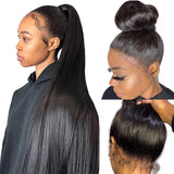 360 Lace Front Wigs Human Natural Hair, Straight, 180% Density, Pre Plucked Hairline, 16-30inch