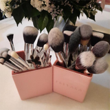 FREYARA Professional Makeup Brushes Set 25pcs Glitter Pink with Brushes Holder Pink