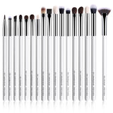 Eyeshadow Brushes 17pcs Set White with Golden Rose Eyeshadow Palette