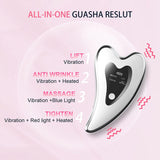 Electric Gua Sha Face Massager for Wrinkles, Puffiness, Double Chin, Tension Relief, Heated & Vibration