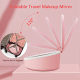 Portable LED Makeup Mirror 1X/10X with Organizer, 3 Light Mode