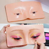 Makeup Practice Training Face, Silicone Bionic Skin (Yellow), Easy to Clean