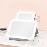 LED Makeup Mirror Foldable, 360° Rotation, 3 Lighting Mode, USB Rechargeable