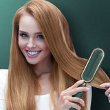 Electric Hair Brush Comb, Straightener & Curler Multi Use, 100℃~200℃, 30s Fast Heating, UK Plug