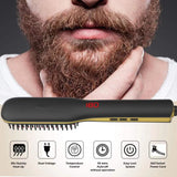 Electric Beard Straightening Comb Heated, Ceramic & Ionic, 80°C-200°C 30s Heating, UK Plug