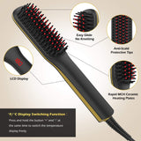 Electric Beard Straightening Comb Heated, Ceramic & Ionic, 80°C-200°C 30s Heating, UK Plug