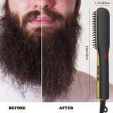 Electric Beard Straightening Comb Heated, Ceramic & Ionic, 80°C-200°C 30s Heating, UK Plug