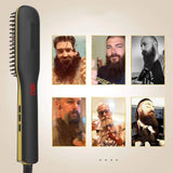 Electric Beard Straightening Comb Heated, Ceramic & Ionic, 80°C-200°C 30s Heating, UK Plug