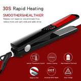 Hair Straightener Titanium Flat Iron 1", 120℃-230℃ MCH Fast Heating, UK Plug