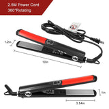 Hair Straightener Titanium Flat Iron 1", 120℃-230℃ MCH Fast Heating, UK Plug