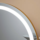 Round Makeup Vanity Mirror 24"/60cm Large for Dressing Table, LED Strip, 3 Light Mode, 360° Rotating, Adjustable Brightness, UK Plug