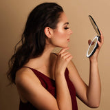 LED Makeup Mirror for Travel, 1x/10x Magnification, Compact, Portable, USB Rechargeable