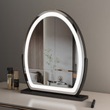 Oval Vanity Mirror with LED Strip, 3 Sizes, Smart Touch 360 Rotation, 3 Colors Mode, Adjustable Brightness, UK Plug